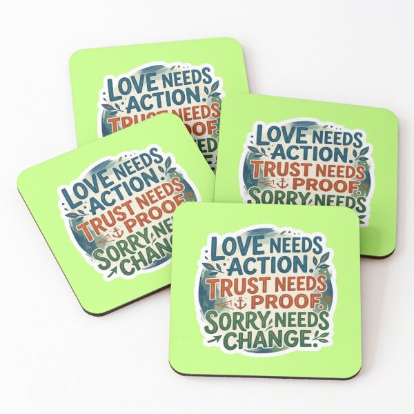 Item preview, Love Needs Action Trust Needs Proof - Relationship Quote Sticker designed and sold by Nicolae-SCROCIOB-Shop.