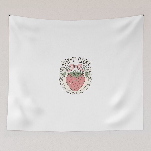 Item preview, Soft Life Strawberry Sticker - Coquette Cottagecore Berry with Lace Trim designed and sold by LearnFunStore.
