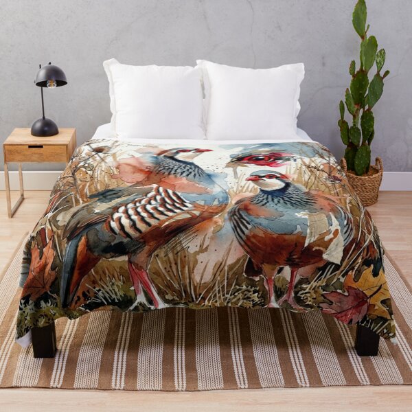 Item preview, Avant-Garde Red-Legged Partridge Watercolor Art designed and sold by TammyHunterArt.