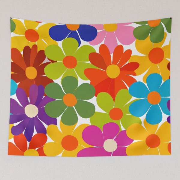 Item preview, Hippie 1960s Flower Power Colorful Pattern designed and sold by DEC02.