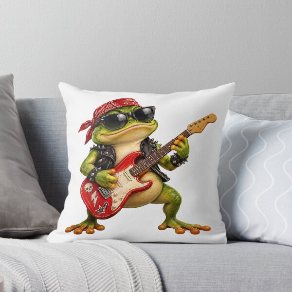 Item preview, A rock-star frog playing the guitar – a funny, musical frog designed and sold by Ach&Koor.