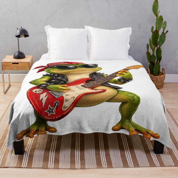 Item preview, A rock-star frog playing the guitar – a funny, musical frog designed and sold by Ach&Koor.
