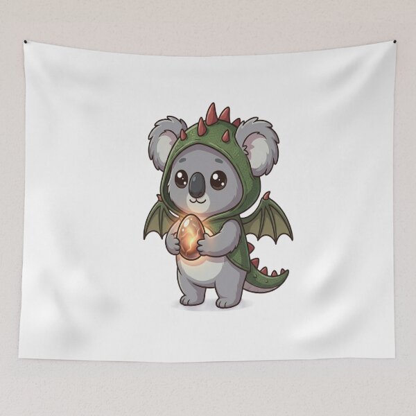 Item preview, Cute Dragon Onesie Koala Holding Egg designed and sold by Ella_Sketch.