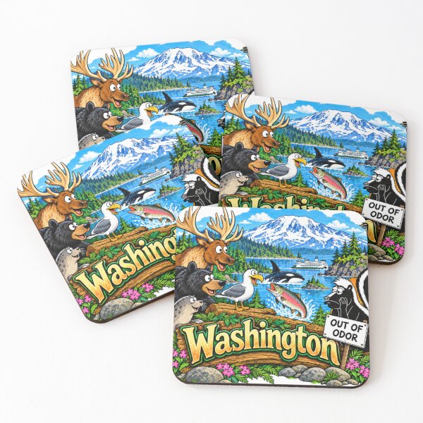 Item preview, Washington Wildlife Souvenir – Out of Odor designed and sold by purrtees.