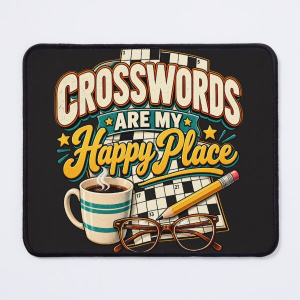 Item preview, Crosswords Are My Happy Place Retro Crossword Puzzle Lover designed and sold by PawPlanetPro.