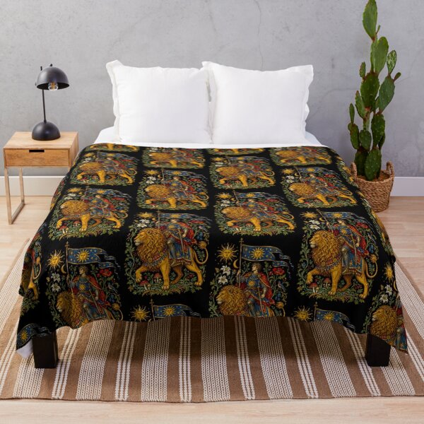 Item preview, Medieval Knight Riding Lion Sun Banner designed and sold by TeeARTHY.