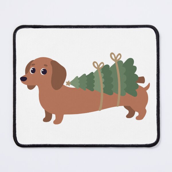 Item preview, Dachshund Dog Carrying Holiday Christmas Tree designed and sold by natalielaf.