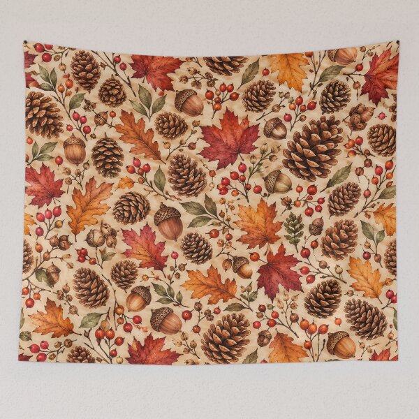 Item preview, Pine Cones and Autumn Oak Leaves designed and sold by mycute-stickers.