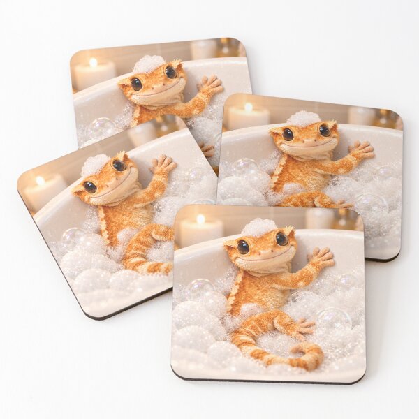 Item preview, Cheerful Crested Gecko Bubble Bath designed and sold by Sillytoe.