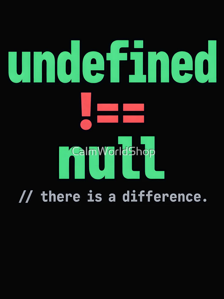 Thumbnail 4 of 4, Boxy T-Shirt, Undefined Is Not Null: There Is a Difference – JavaScript Developer Humor designed and sold by CalmWorldShop.