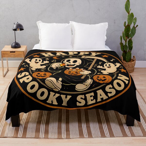 Item preview, Happy Spooky Season Vintage 1930s Grim Reaper Cartoon designed and sold by 4Titik.