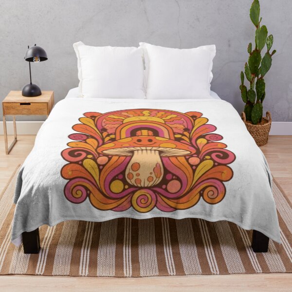 Item preview, Groovy 70s Psychedelic Mushroom & Happy Sun Art designed and sold by mohamedmawgoud.