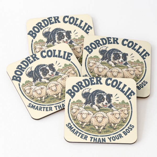 Item preview, Border Collie Herding Happy Sheep Funny Boss Badge designed and sold by Yellowriversss.