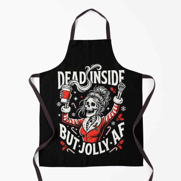 Item preview, Dead Inside But Jolly AF Christmas Skeleton designed and sold by MagicTheDog.