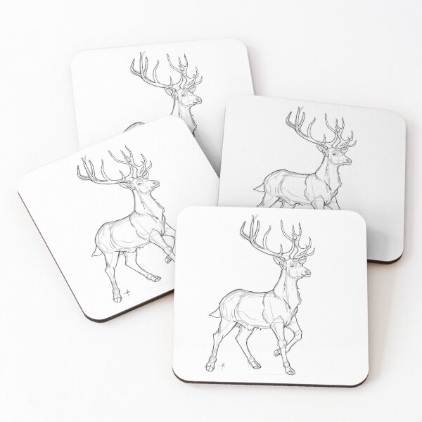 Item preview, Majestic Deer Wildlife Sketch Art designed and sold by HunzikerArt.