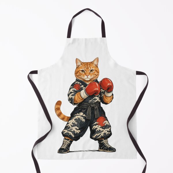 Item preview, Boxing Cat Gloves Ninja Tattoo Fighter designed and sold by TeeARTHY.