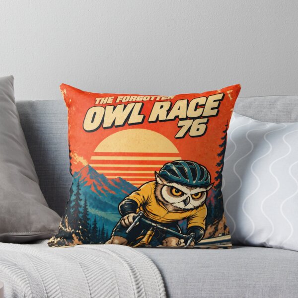 Item preview, The Forgotten Owl Race 76 – Retro Cycling Owl Vintage Poster designed and sold by NordenPosters.