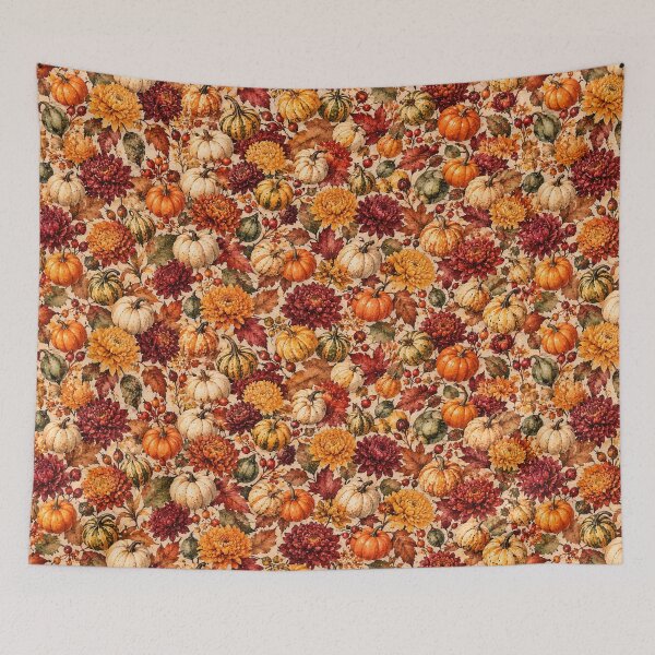 Item preview, Pumpkins and Chrysanthemums Autumn Harvest designed and sold by mycute-stickers.