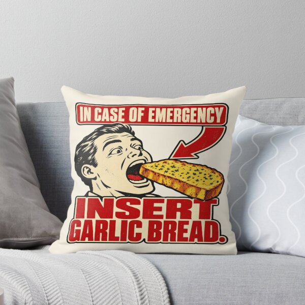 Item preview, Insert Garlic Bread Emergency Feeding Instructions designed and sold by POD DYNASTY | Original Print On Demand T-Shirt Graphics.