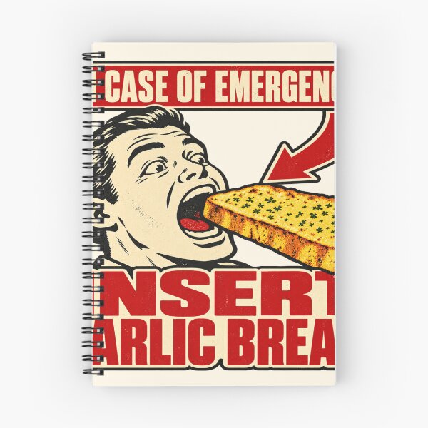 Item preview, Insert Garlic Bread Emergency Feeding Instructions designed and sold by POD DYNASTY | Original Print On Demand T-Shirt Graphics.