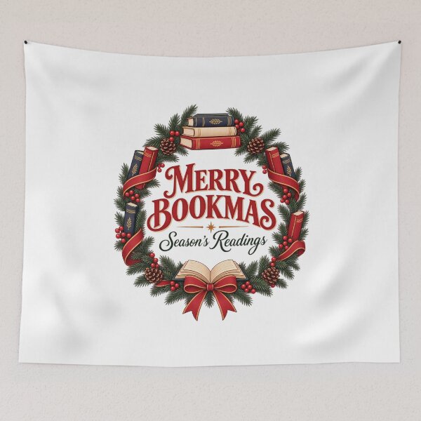 Item preview, Merry Bookmas Cozy Reading Holiday designed and sold by LuveraxArt.
