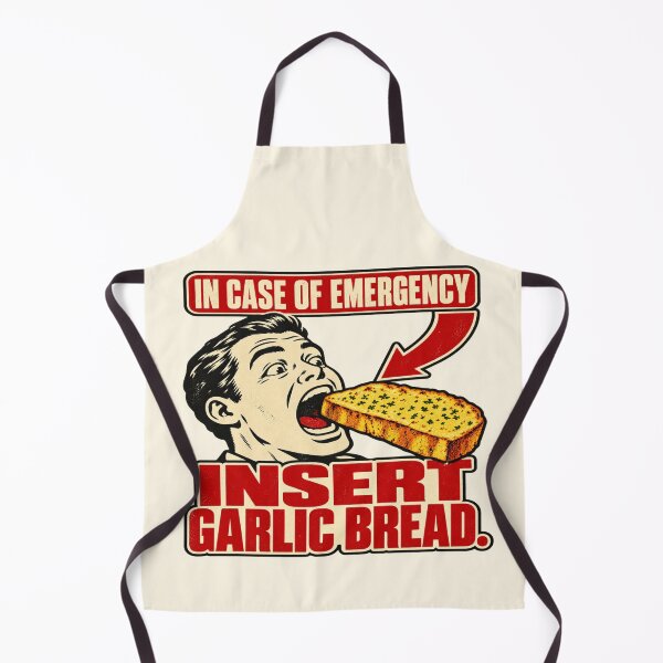 Item preview, Insert Garlic Bread Emergency Feeding Instructions designed and sold by POD DYNASTY | Original Print On Demand T-Shirt Graphics.