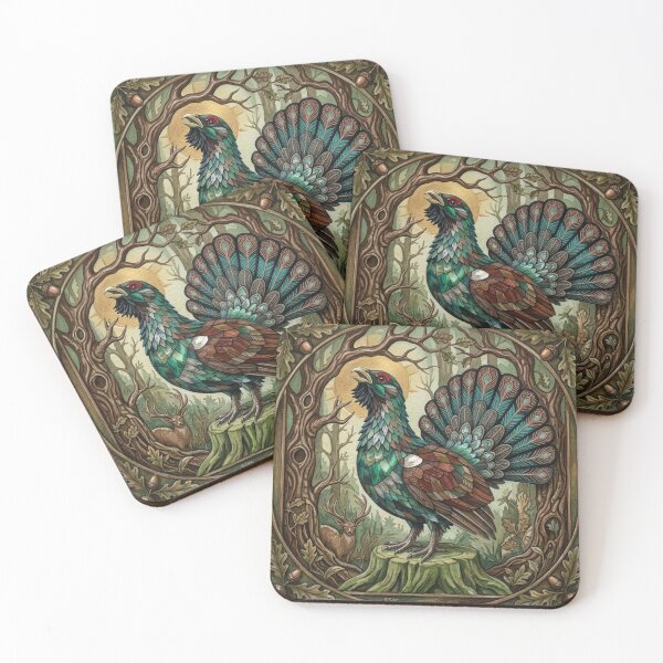 Item preview, Majestic Capercaillie Wood Grouse Vintage Wildlife Art designed and sold by TammyHunterArt.