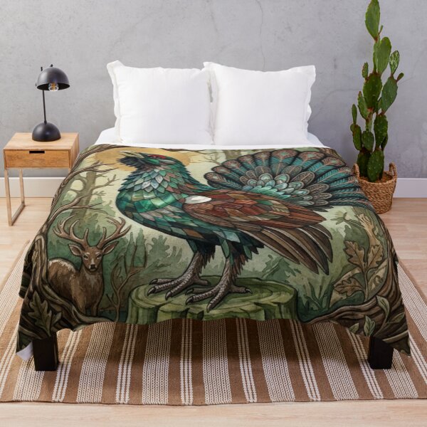 Item preview, Majestic Capercaillie Wood Grouse Vintage Wildlife Art designed and sold by TammyHunterArt.