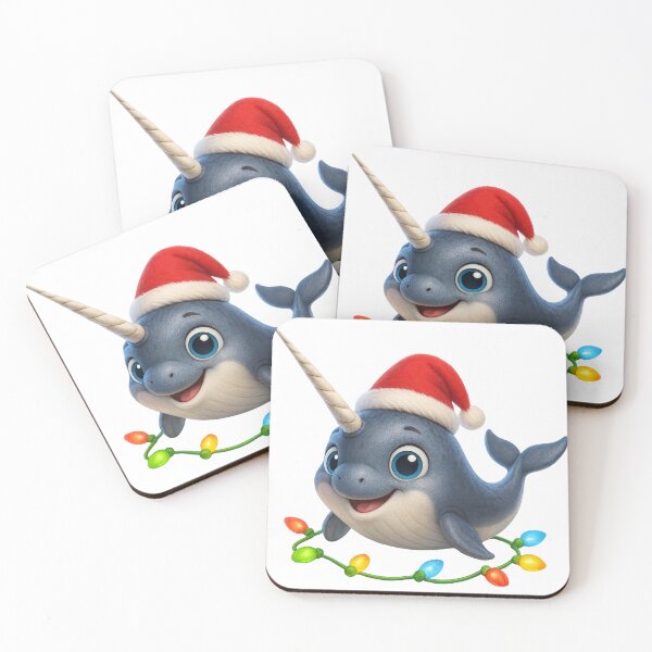Item preview, Playful Narwhal Christmas designed and sold by Sillytoe.
