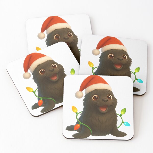 Item preview, Snug Northern Fur Seal Christmas designed and sold by Sillytoe.