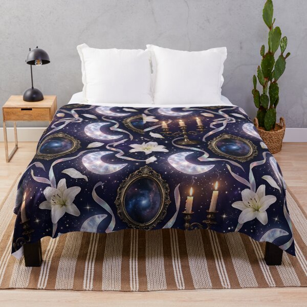 Item preview, Mystical Dreamcore Mirror And Moons Pattern designed and sold by wallpapersarts.