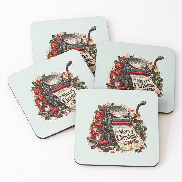 Item preview, Press prints Christmas between ink letters and newspaper designed and sold by Honu2025.