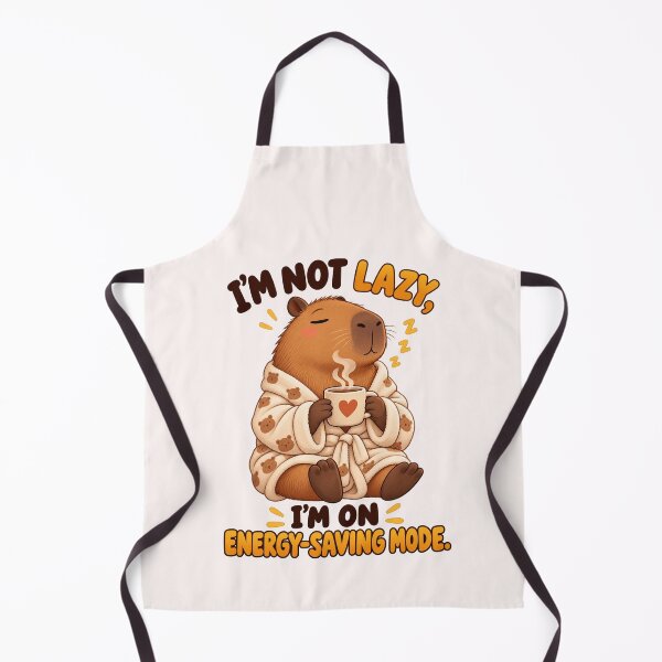Item preview, I'm Not Lazy I'm On Energy-Saving Mode Funny Capybara Coffee designed and sold by Neon Bones Studio.