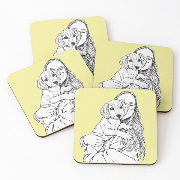 Item preview, Cute Girl and Her Beagle Dog designed and sold by MMajirsky1.