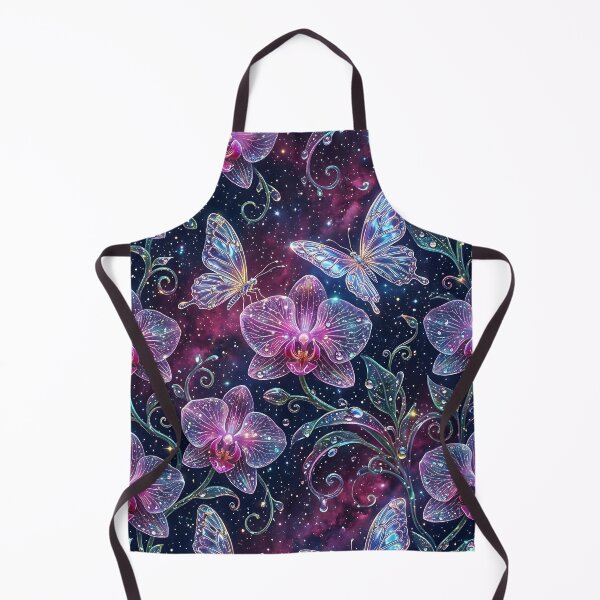 Item preview, Cosmic Crystal Butterfly Orchid Galaxy Pattern designed and sold by wallpapersarts.