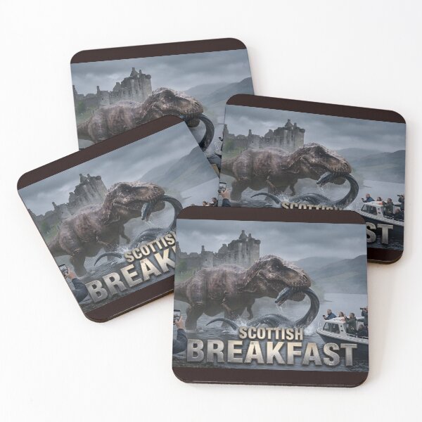 Item preview, Scottish Breakfast: T-Rex vs Loch Ness Monster designed and sold by TeeBeeDesigns.