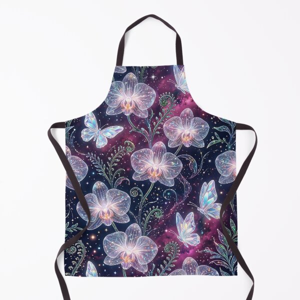 Item preview, Cosmic Crystal Butterfly Orchid Galaxy Pattern designed and sold by wallpapersarts.
