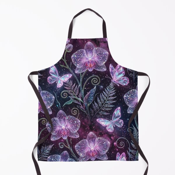 Item preview, Cosmic Crystal Butterfly Orchid Galaxy Pattern designed and sold by wallpapersarts.