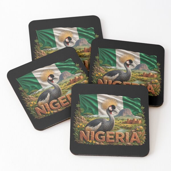 Item preview, Nigeria Heritage – Crowned Crane & Zuma Rock designed and sold by FlagX.
