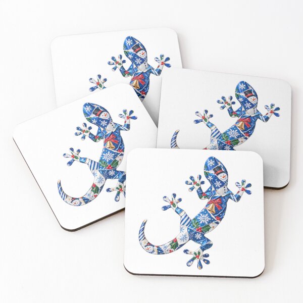 Item preview, Christmas festive lizard blue designed and sold by bravoalpha.
