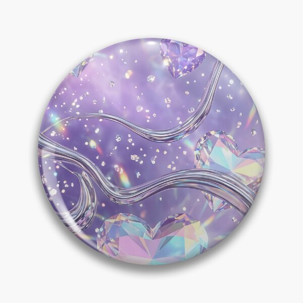 Item preview, Prismatic Gemstone Love Liquid Mirror Pattern designed and sold by wallpapersarts.