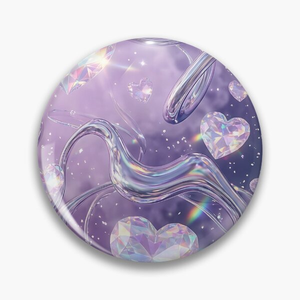 Item preview, Prismatic Gemstone Love Liquid Mirror Pattern designed and sold by wallpapersarts.