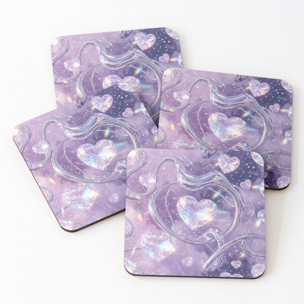 Item preview, Prismatic Gemstone Love Liquid Mirror Pattern designed and sold by wallpapersarts.