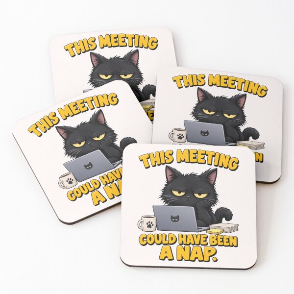 Item preview, This Meeting Could Have Been A Nap Funny Office Cat Work Humor designed and sold by Neon Bones Studio.