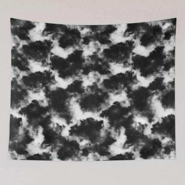 Item preview, Monochrome Tie Dye Storm Cloud Texture Art designed and sold by Piotrek0001.