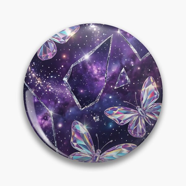 Item preview, Dreamcore Crystal Butterfly Galaxy Mirror Pattern designed and sold by wallpapersarts.