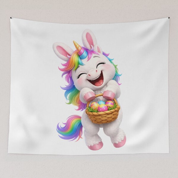 Item preview, Happy Unicorn Girl Easter designed and sold by Sillytoe.