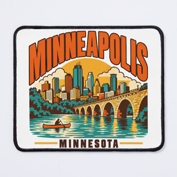 Item preview, Minneapolis Gift - Vintage Minneapolis Minnesota Travel Art designed and sold by RedRubyBubble.