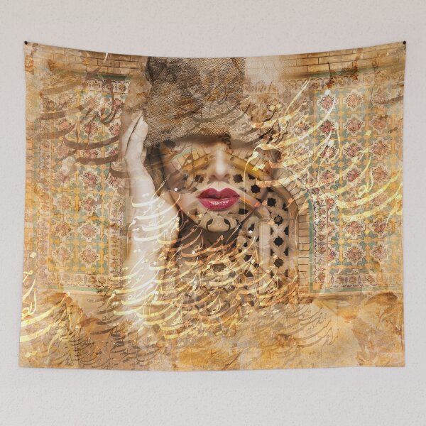 Item preview, Persian Calligraphy Portrait with Hafez Poetry designed and sold by Nuvilo.