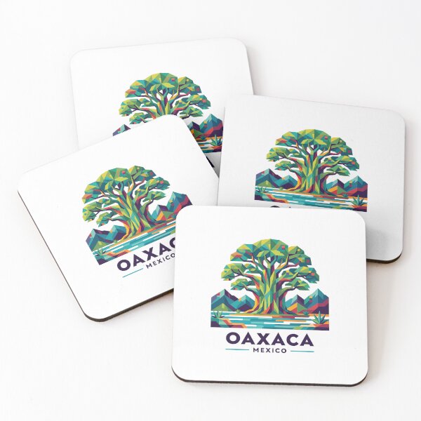 Item preview, Oaxaca Mexico Tree Colorful Travel Poster Art designed and sold by OzzFrequency.